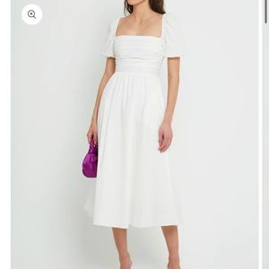 Few moda river maxi dress in white, 100% cotton